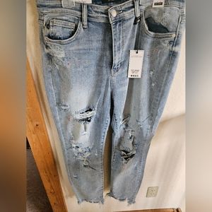 NWT Judy Blue paint splatter jeans